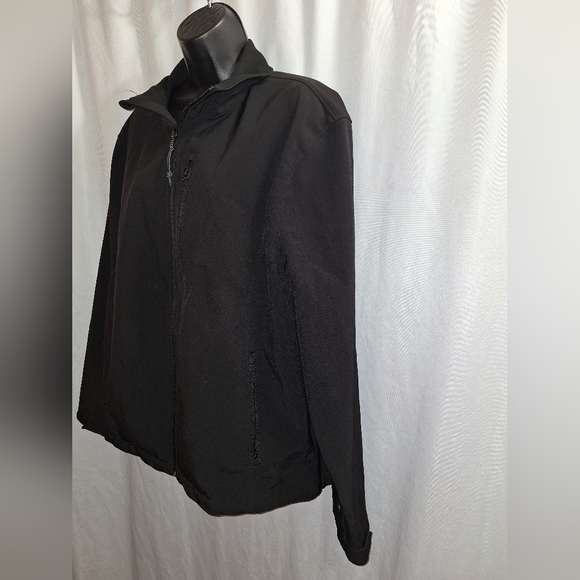 St Johns Bay Water Resistant Jacket Zippered Pockets Size Large - Picture 2 of 5